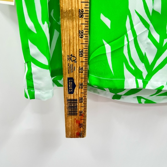 Lilly Pulitzer Target Dress Womens XS Green Flare Sleeve Satin Boom Boom Mini - Picture 4 of 16